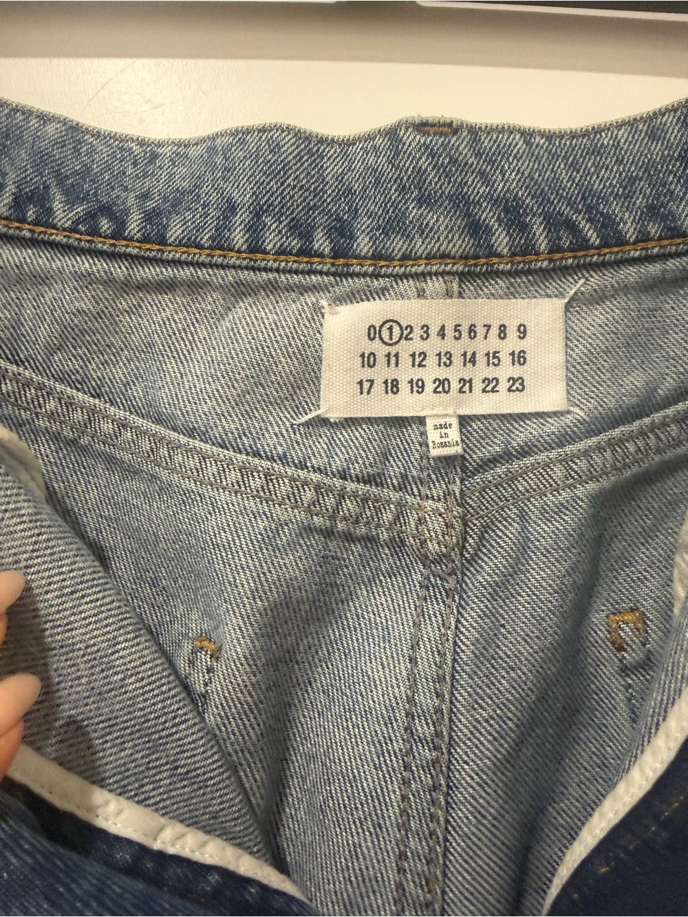 Maison Martin Margiela Distressed Light Blue Straight-Leg Jeans - Picture 3 of 7
